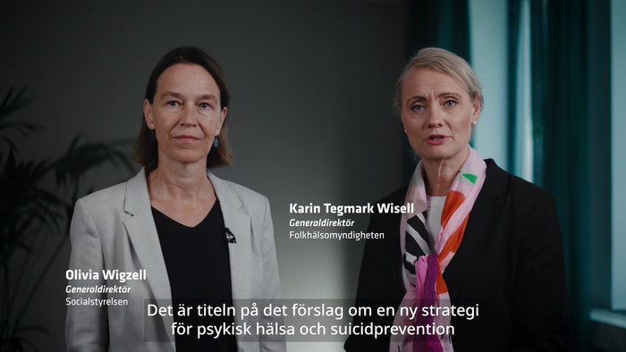 Karin TW och Olivia W introducerar nationella strategiin