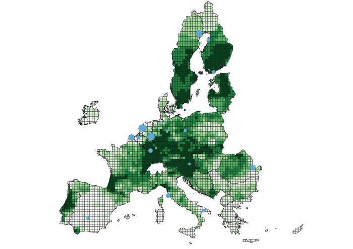 Kartbild över Europa
